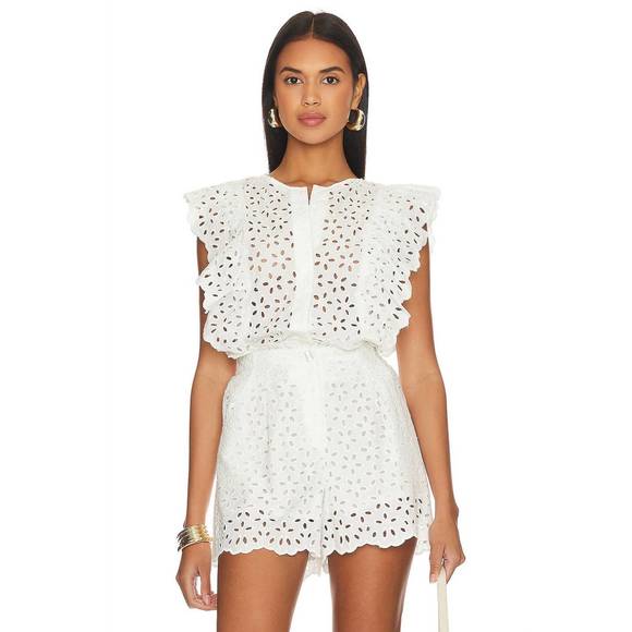 NEW ESSENTIAL ANTWERP demano high waist shorts in white